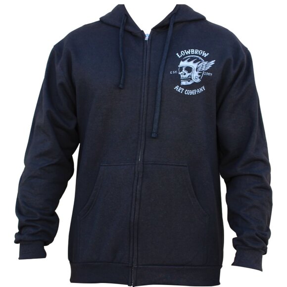 Men's Fury Road Cafe Racer Motorcycle Skull Crossbones Hoodie S-M-L-XL-2XL NWT - Picture 2 of 7
